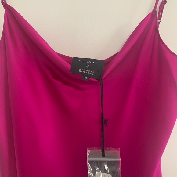 NWT Nili Lotan Gemma 100% Silk Cami in Fuschia - Picture 7 of 8
